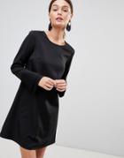 Parisian Shift Dress With Flare Sleeve - Black