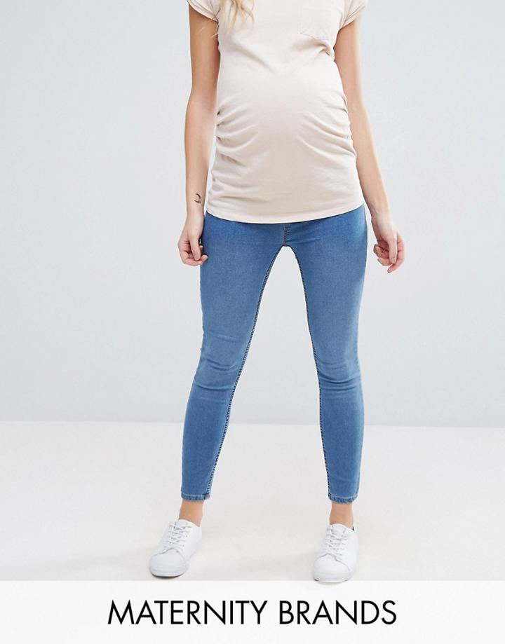 New Look Maternity Under The Bump Skinny Jegging - Blue
