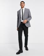 Jack & Jones Premium Super Slim Fit Stretch Wool Mix Suit Jacket In Gray