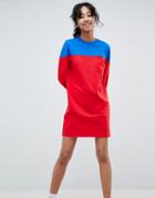 Asos Design Color Block Sweat Dress - Multi
