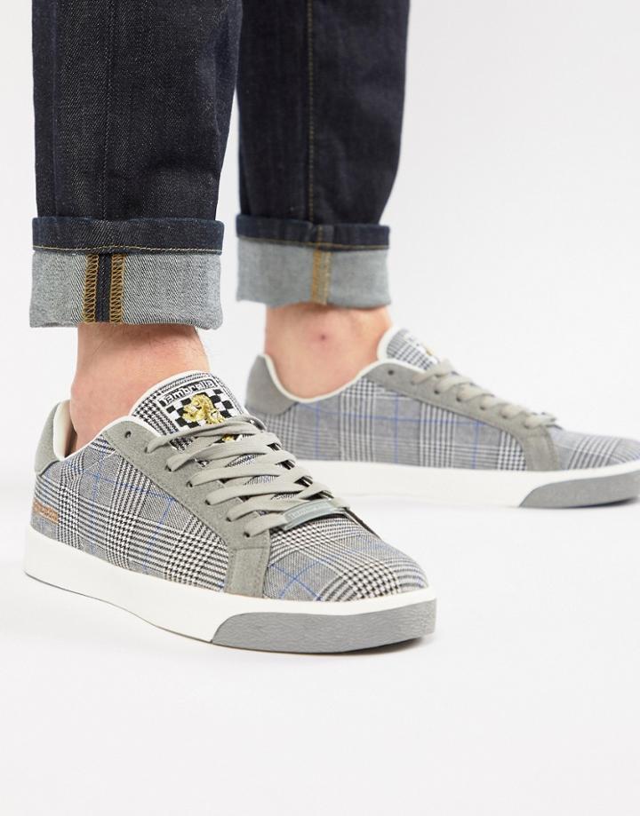 Lambretta Crossfire Check Sneakers - Gray