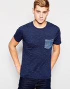 Another Influence Denim Pocket T-shirt - Navy