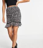 Topshop Petite Aztec Print Flippy Mini Skirt-multi