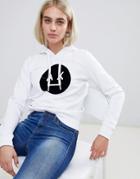 Armani Exchange Hoodie With Ax Face Logo - White