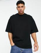 Topman Extreme Oversized Fit Organic T-shirt In Black