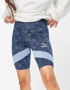 Puma Denim Look Legging Shorts-blues