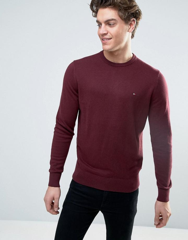 Tommy Hilfiger Cashmere Blend Crew Neck Sweater - Red