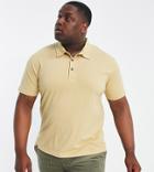 Le Breve Plus Muscle Fit Polo In Stone-neutral