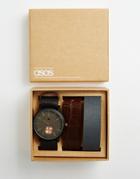 Asos Watch With Three Interchangeable Straps - Black