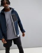 Asos 4505 Jacket With Bonded Inner Fleece In Blue