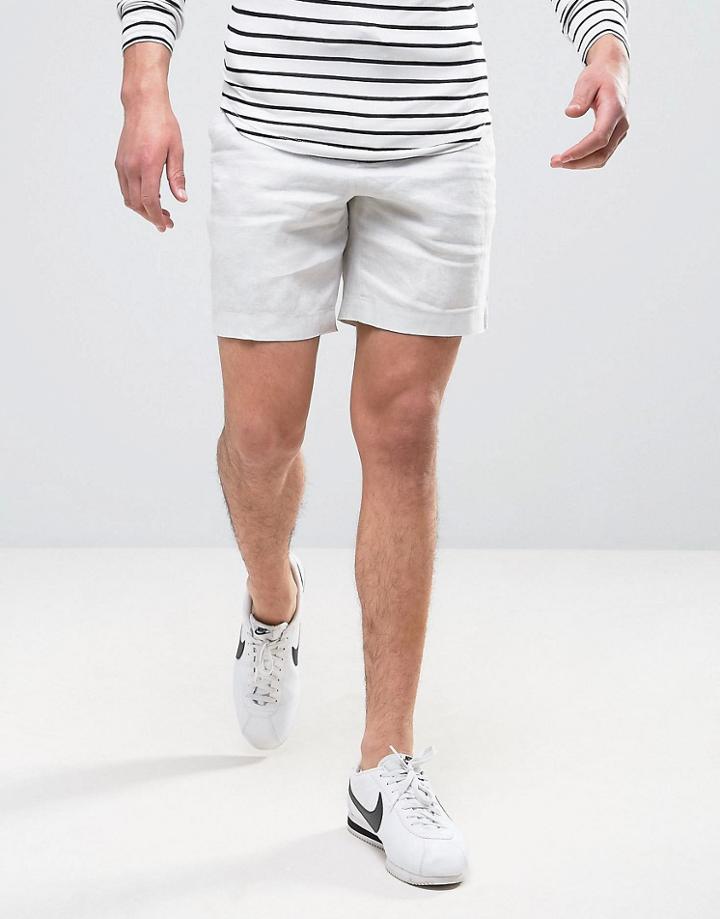 Selected Homme Linen Short - Gray