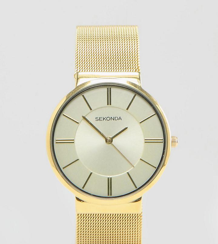 Sekonda Gold Mesh Watch Exclusive To Asos - Gold