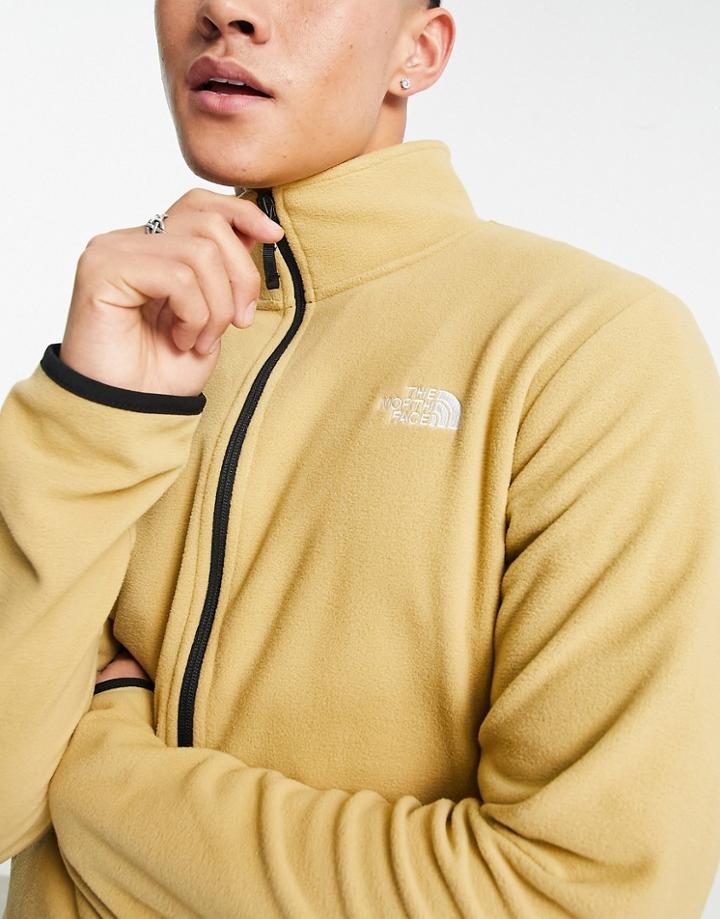 The North Face Tka Glacier Full Zip Fleece In Tan-brown