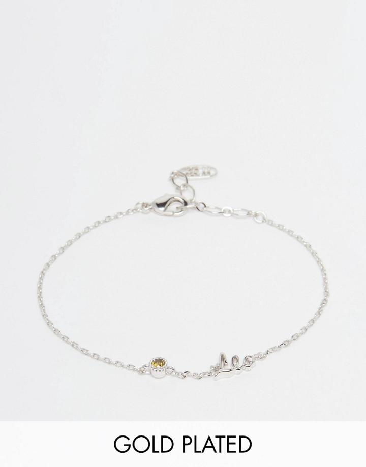 Astrid & Miyu Leo Zodiac Bracelet - Silver