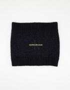 Calvin Klein Jeans Knitted Reflective Snood In Black