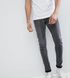 Liquor N Poker Tall Gray Bleached Skinny Jeans - Gray