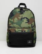 Asos Design Backpack In Khaki Camo - Green