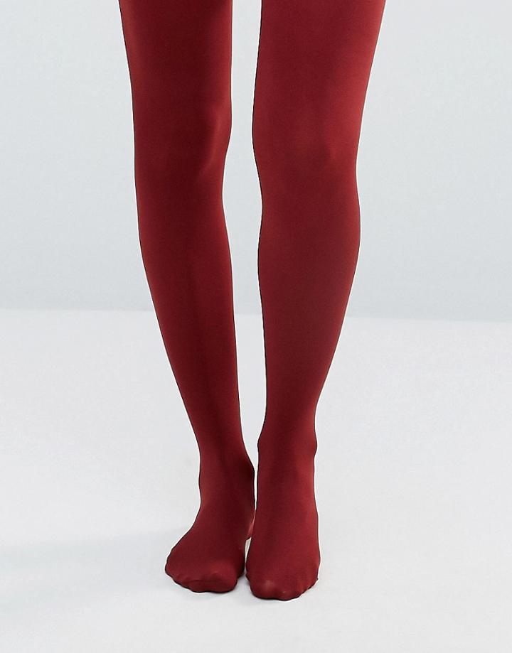 Gipsy 100 Denier Luxury Opaque Tights - Red
