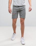 Pull & Bear Denim Shorts With Rips In Washed Out Grey - Black