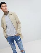 Harry Brown Plain Trench Slim Fit - Stone