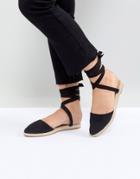 Asos Jaynie Two Part Espadrilles - Black