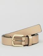 Smith And Canova Skinny Belt In Hold Metallic - Gold