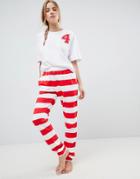 Asos Lounge Varsity Stripe Jogger-multi