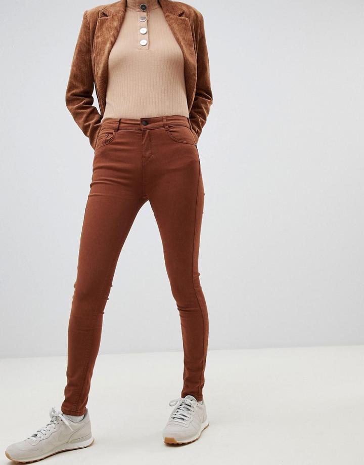Pull & Bear Pushup Skinny Jean In Tobacco - Brown