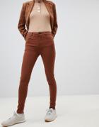Pull & Bear Pushup Skinny Jean In Tobacco - Brown