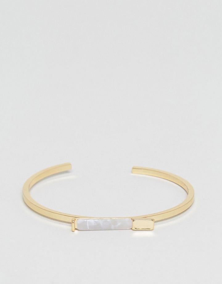 Nylon Gold Bracelet With Stone - Gold