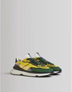 Bershka Sneakers In Green And Yellow