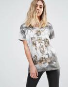 Religion Cross Oversized T-shirt - White