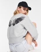 Allsaints X Asos Exclusive Separo Wing Sweatshirt In Gray