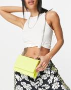 Asos Design Padded Adjustable Shoulder Bag In Yellow