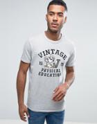 Jack & Jones Vintage T-shirt With Patch Graphic - Gray