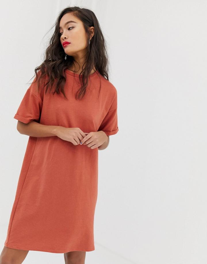 Noisy May Short Sleeved Jersey Dress-blue