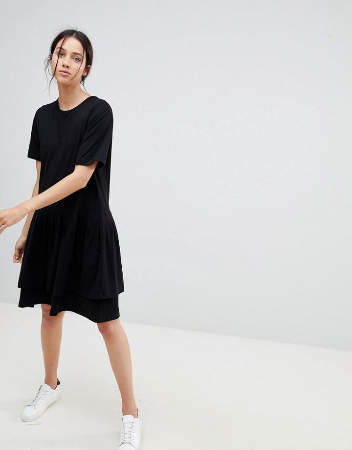 Kowtow Building Block Tiered Mini Dress - Black
