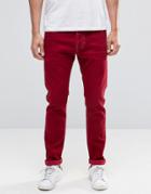 Diesel Tepphar Skinny Jeans 856y Red Overdye Wash - Red Wash