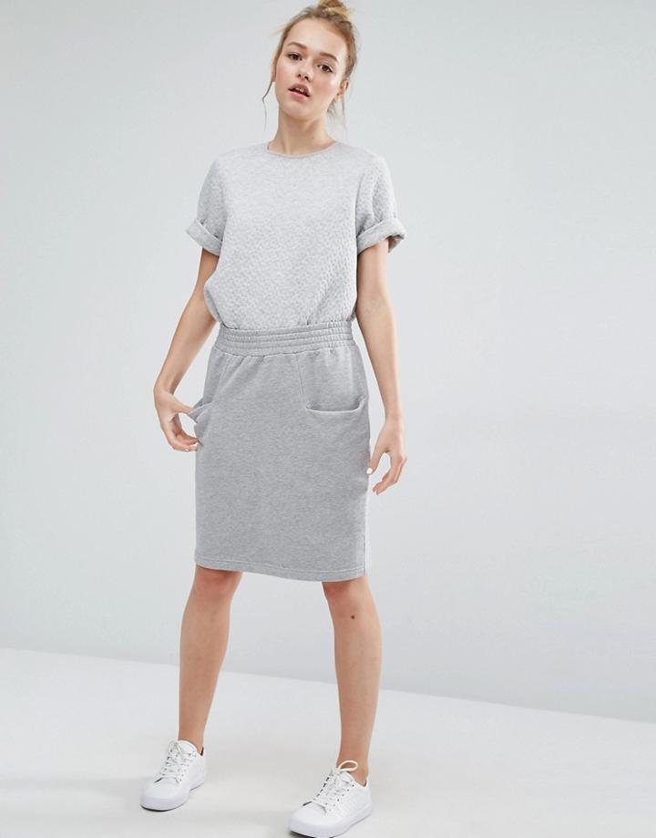 Monki Sweat Pencil Skirt - Gray