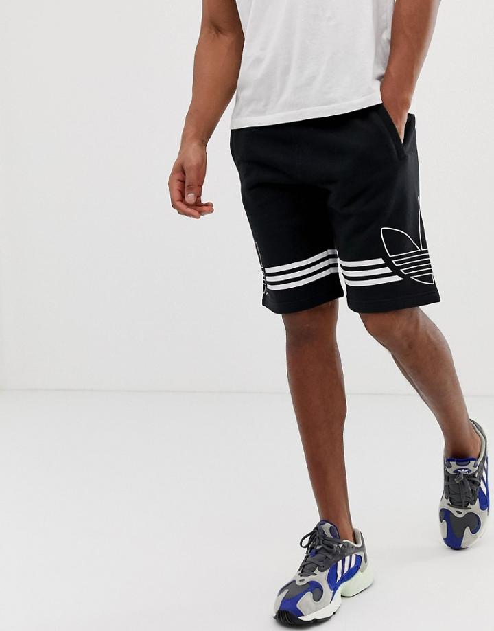 Adidas Original Jersey Shorts Trefoil Logo Black Du8135 - Black