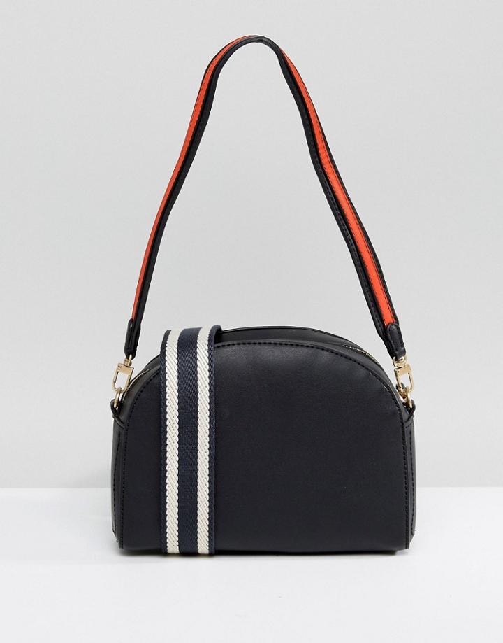 Warehouse Double Strap Crossbody Bag - Black