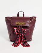 Love Moschino Scarf Backpack In Dark Red