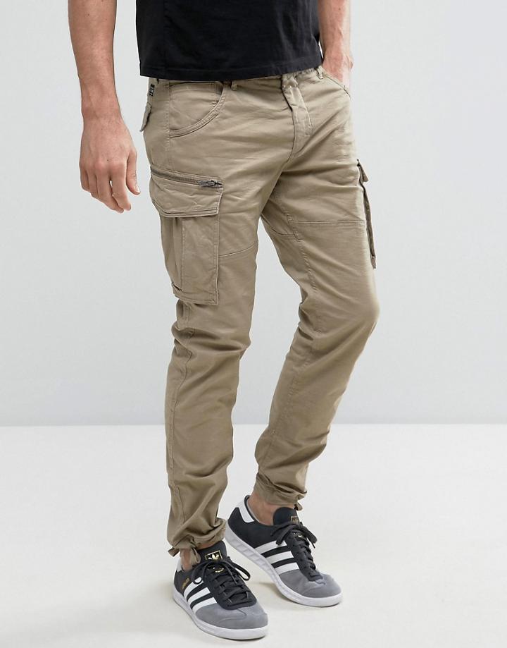 Jack & Jones Intelligence Slim Fit Cargo Pant - Stone
