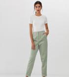 Asos Design Tall Turn Up Tapered Cord Suit Pants-green
