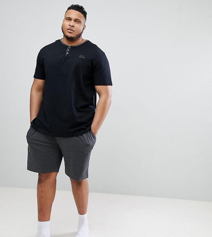 Duke King Size Grandad Neck T-shirt With Shorts - Multi