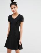 Sonia By Sonia Rykiel Fit And Flare Dress With Frill - Black