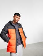 Columbia Pike Lake Hooded Jacket In Red/black