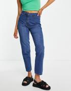 Parisian High Waist Straight Leg Jeans In Blue