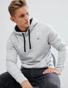 Hollister Icon Logo Hoodie In Gray Marl - Gray