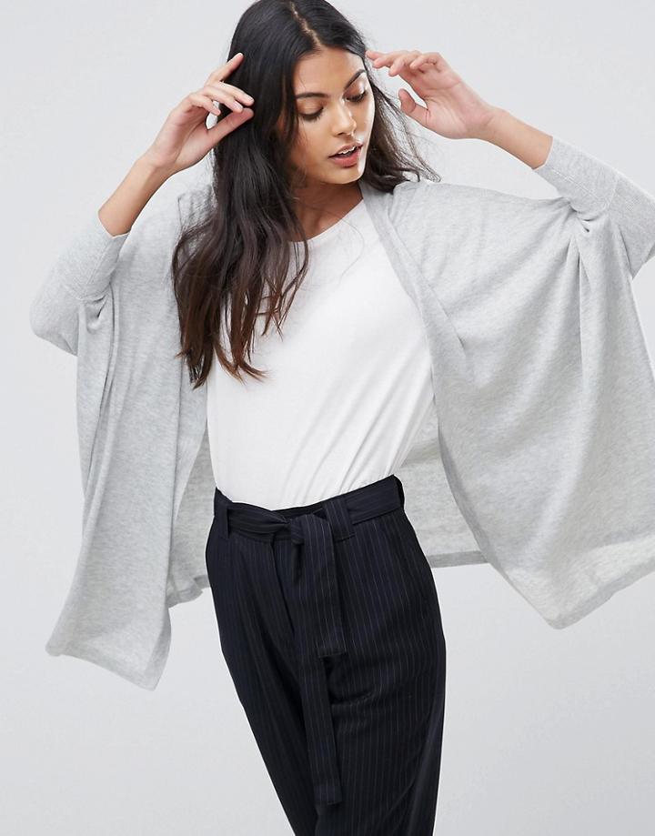 Jdy Alba Supersoft Knit Cardigan - Gray